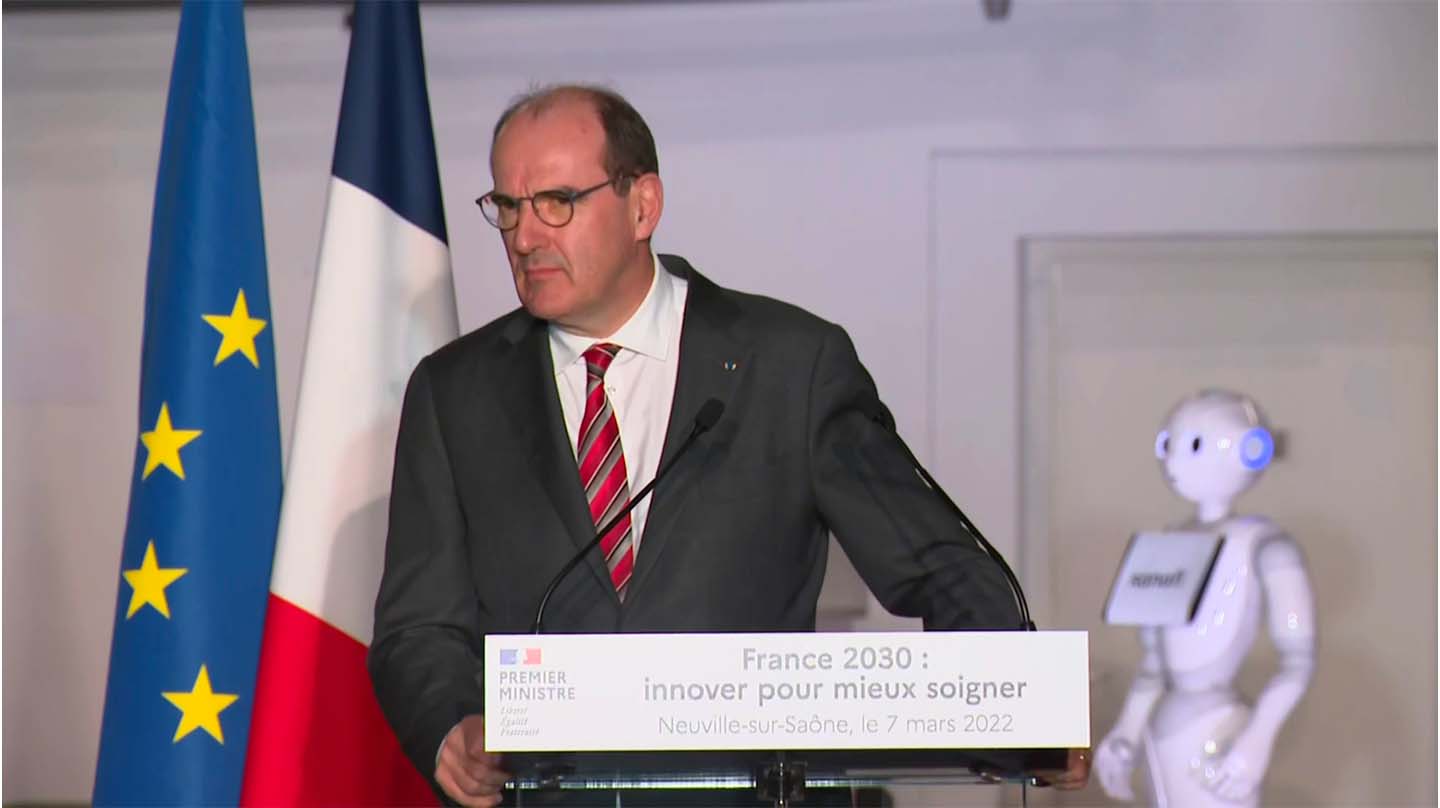 Le Premier ministre Jean Castex s'est exprimé depuis le site de Sanofi à Neuville-sur-Saône.