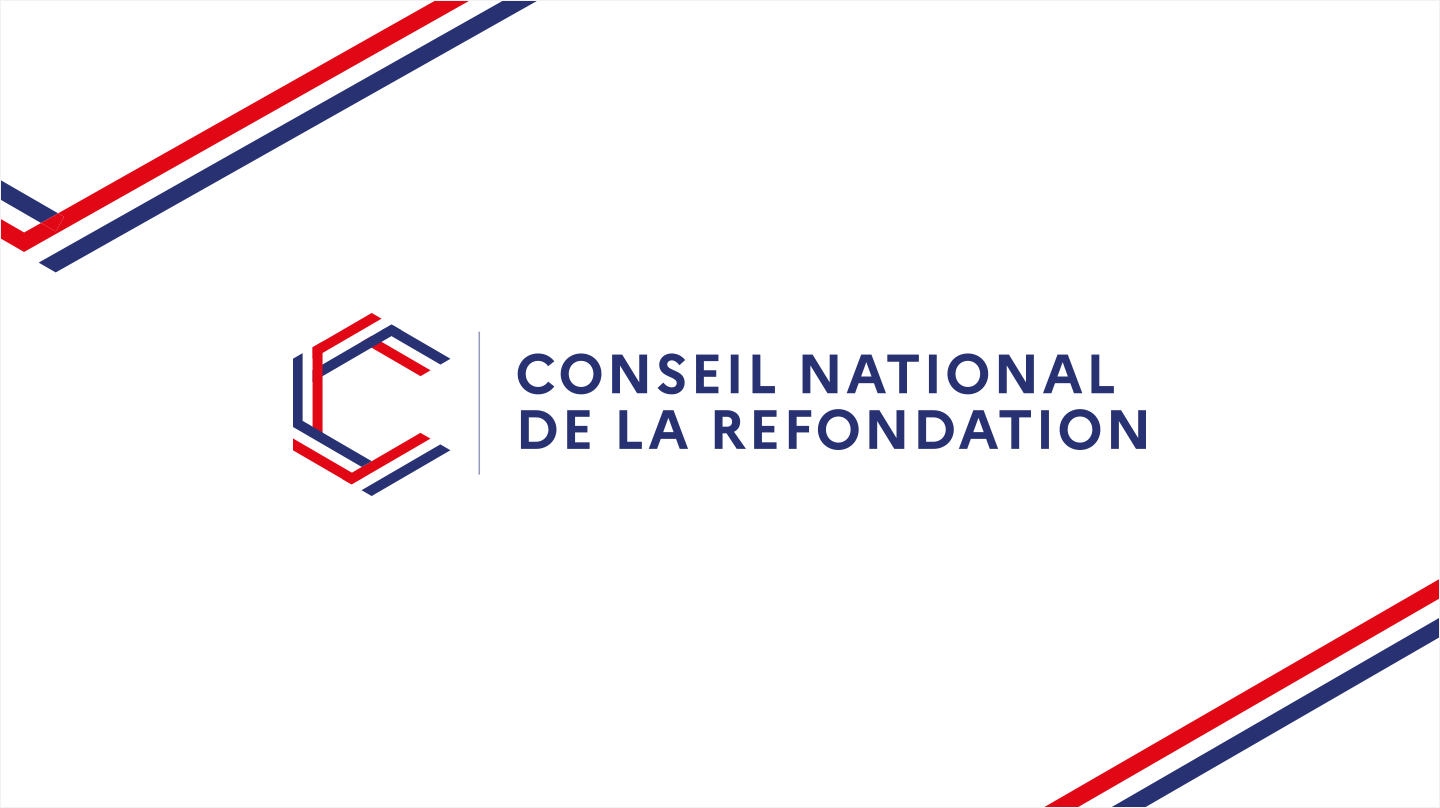 L'identifiant visule du Conseil national de la Refondation.