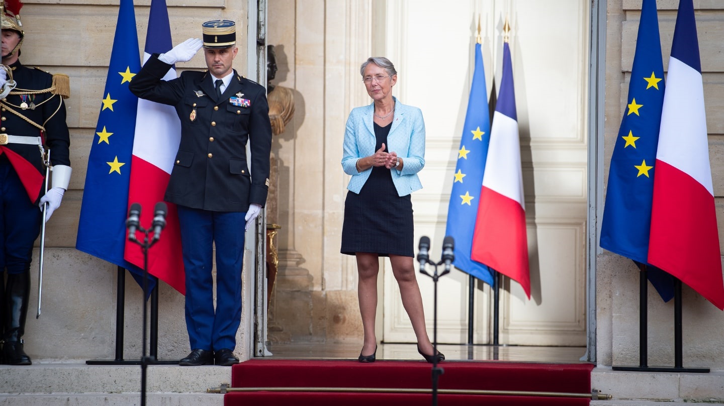 La Première ministre à l'Hôtel de Matignon.
