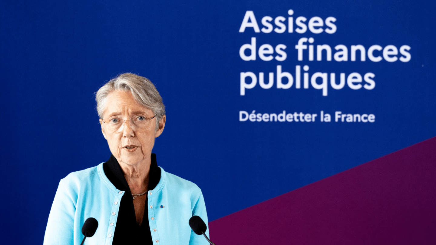 La Première ministre aux Assises des finances publiques, le 19 juin 2023.