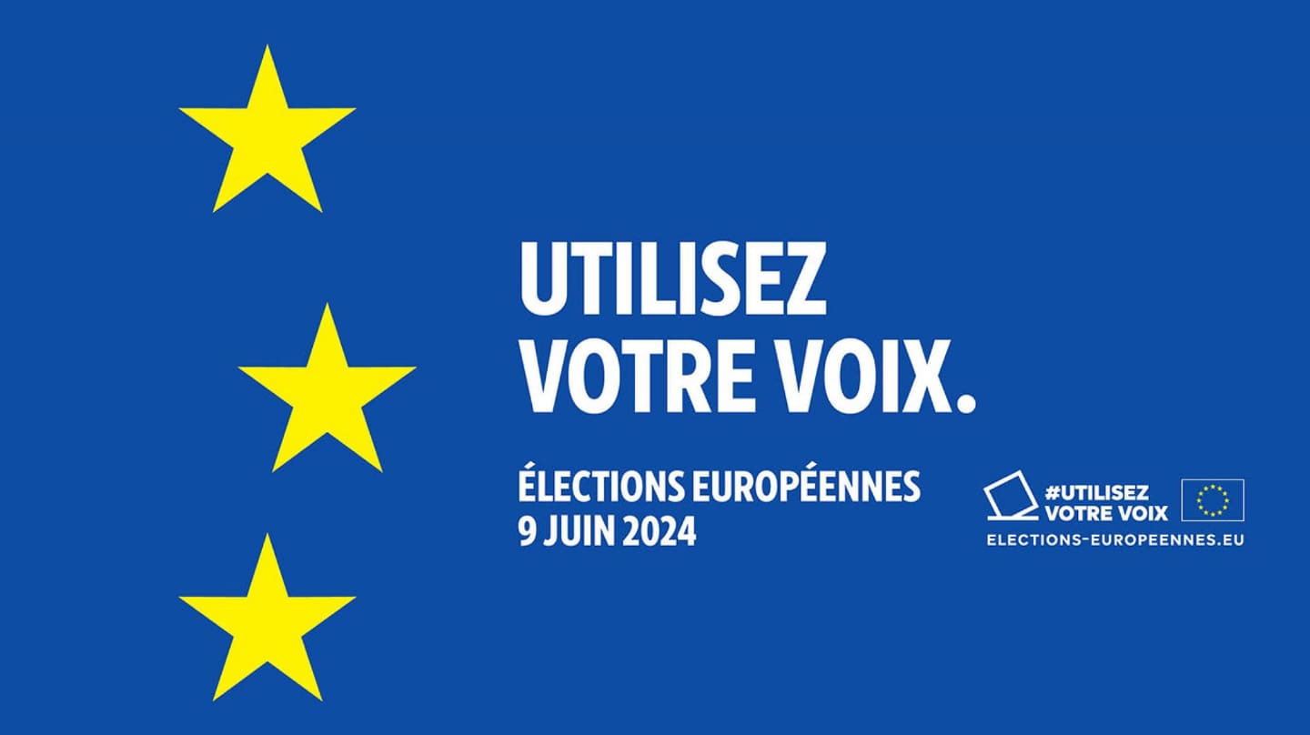 Visuel du Parlement européen visant à inciter à voter pour les élections européennes de 2024.