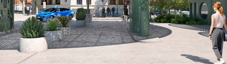 Vue sur le futur projet de station de recharge à hydrogène par électrolyse à la porte de Saint-Cloud