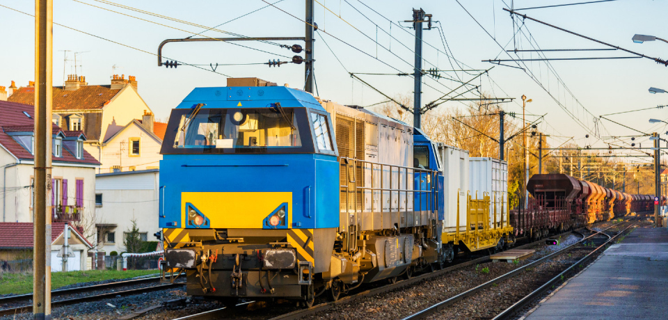 Un train de marchandises