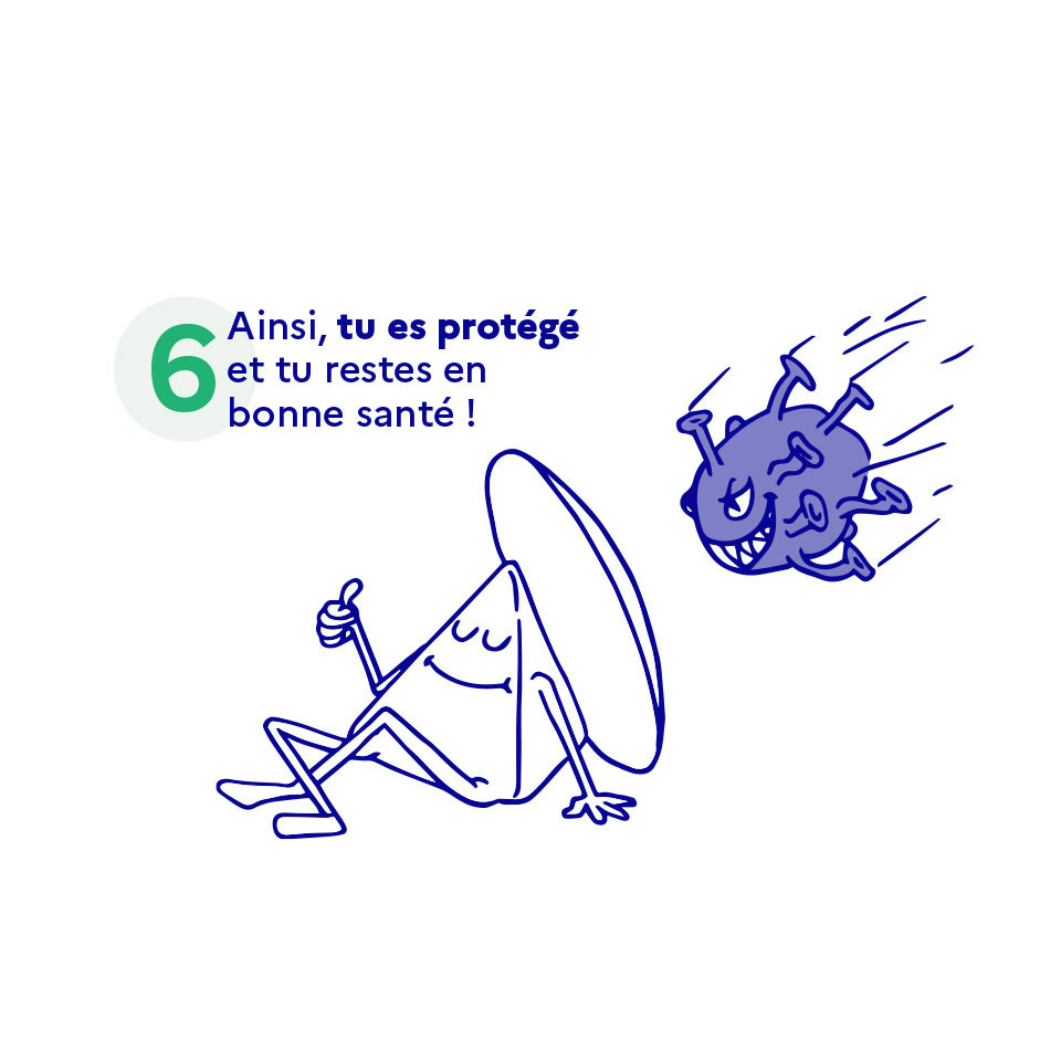 Ainsi, tu es protégé et tu restes en bonnes santé !