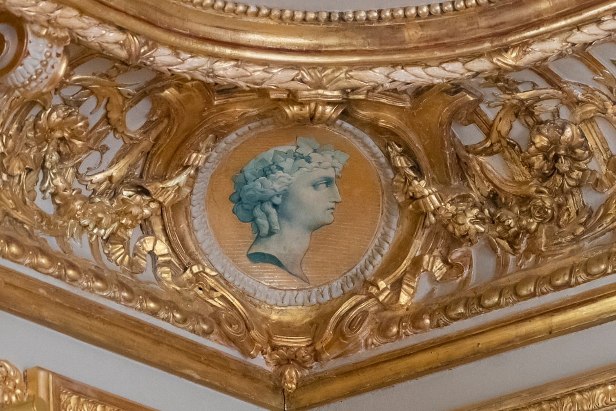 Détail du décor - Médaillon représentant un profil à
l'antique