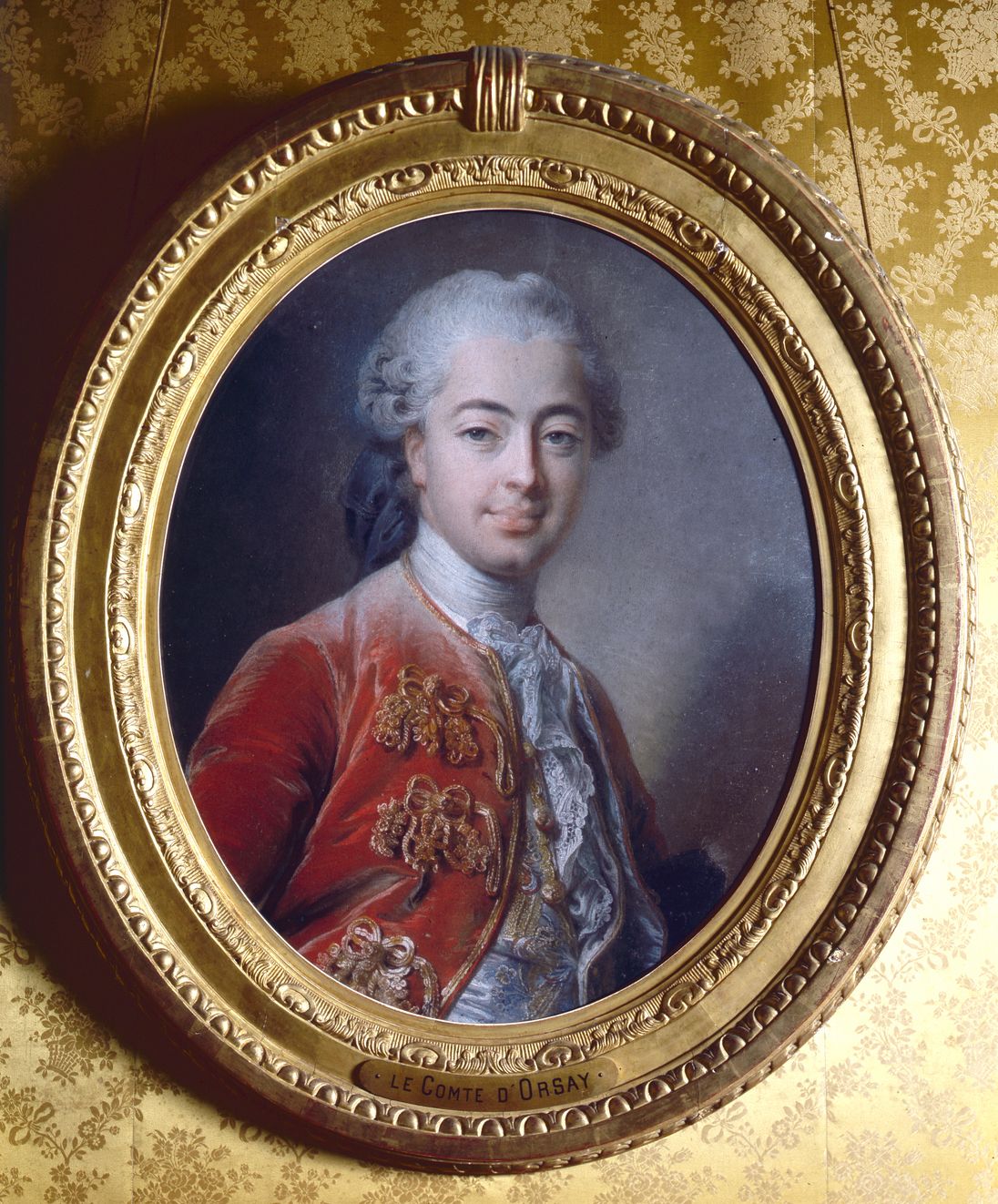 Portrait
à mi-corps et de trois-quarts de Pierre Grimod d'Orsay. Pastel attribué à Jean
Valade. Collection des ducs de Gramont.