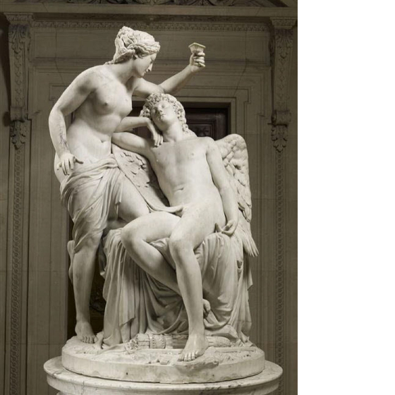 François-Nicolas
Delaistre, Amour et Psyché, marbre, 1780-1794. Ancienne collection du comte d'Orsay. Paris,
musée du Louvre.