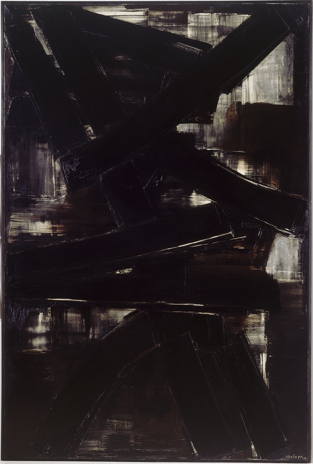 Pierre
Soulages, Peinture, 194 x 130 cm, 9
octobre 1957, Huile sur toile, Paris, Musée national d’art moderne - Centre
Georges Pompidou.