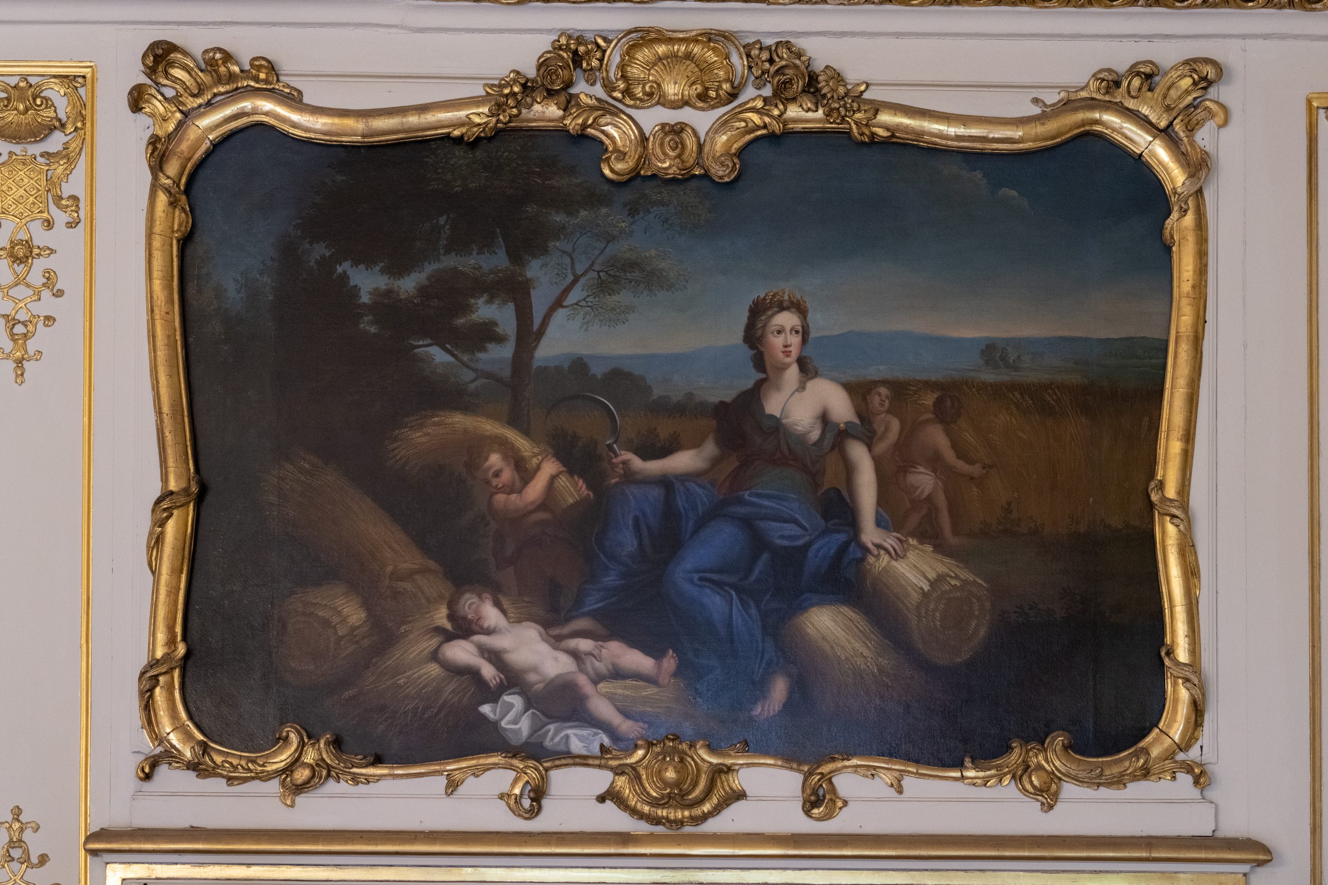 Dessus-de-porte
figurant L’Été, XVIIIème siècle.