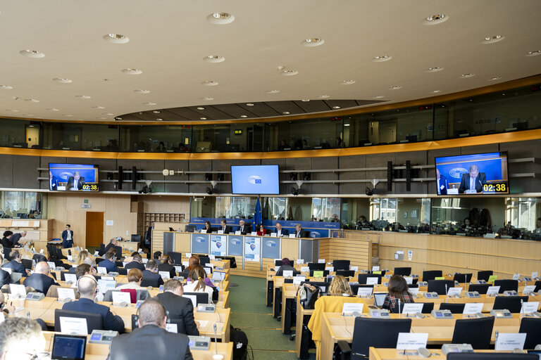 Photo d'une séance de la Commission des budgets (BUDG) du Parlement européen