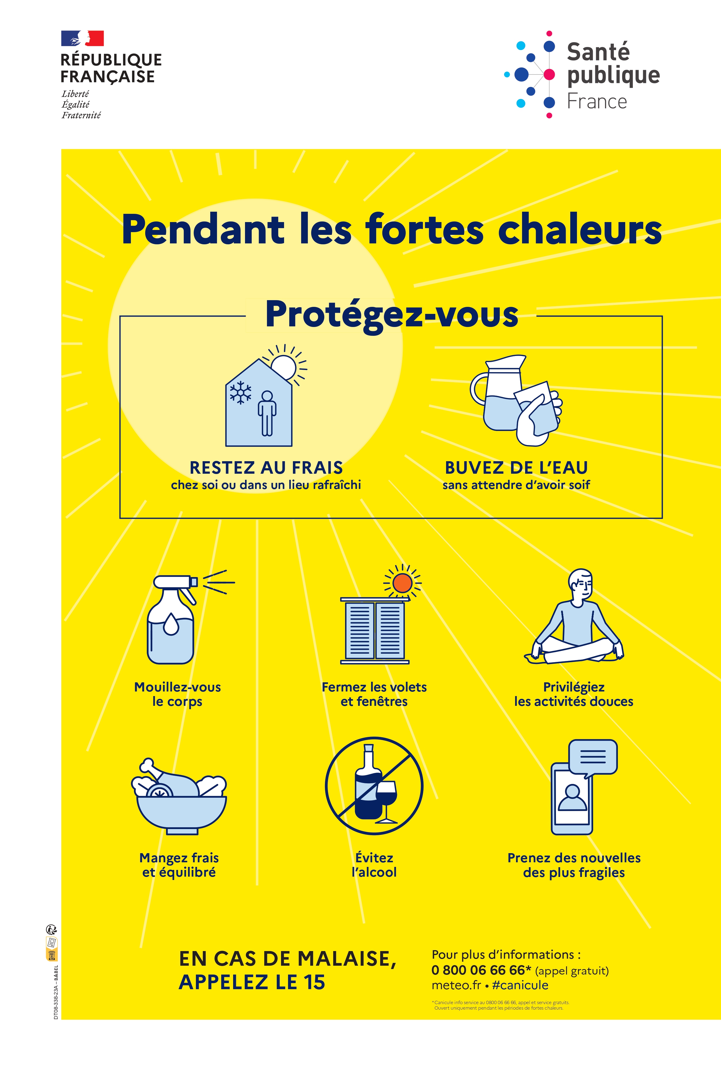Infographie contre les fortes chaleurs
