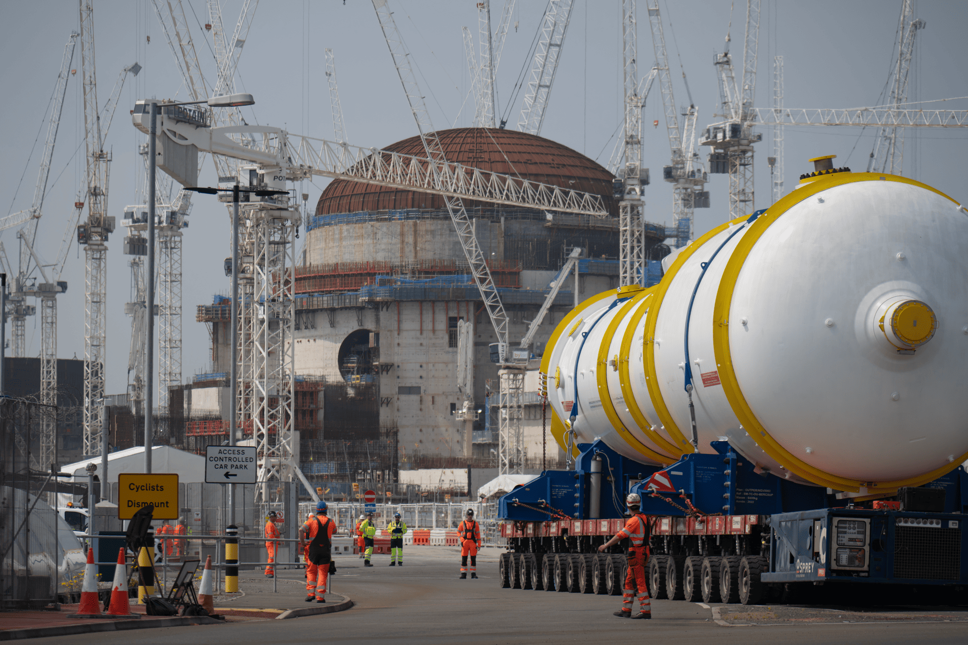 Chantier de construction d'Hinkley Point C, Somerset (Royaume-Uni)