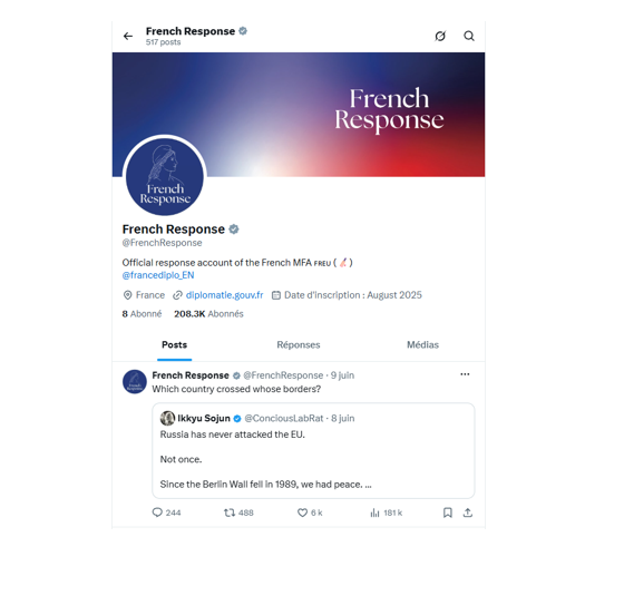 Site&nbsp;« French Response&nbsp;».