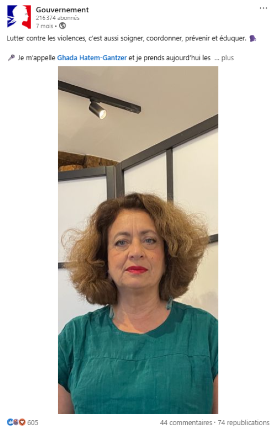 « Take over » par Ghada Hatem-Gantzer, gynécologue-obstétricienne, fondatrice et directrice de la Maison des femmes, à l’occasion de la journée internationale de lutte contre les violences faites aux femmes - angle : santé des femmes.