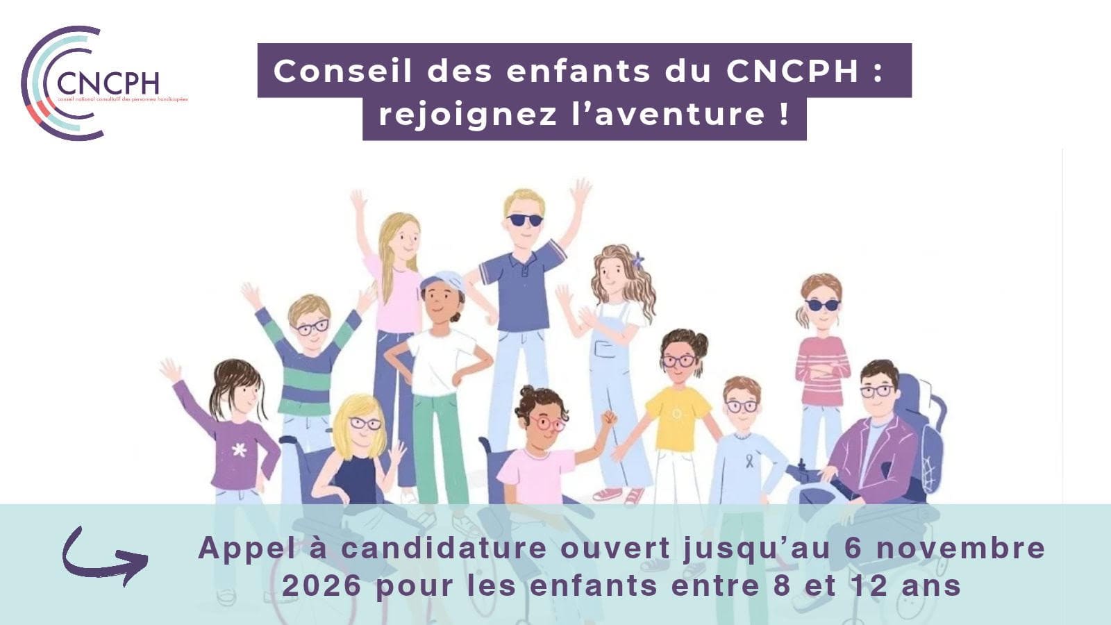 Appel à candidatures pour le Conseil des enfants. Ouvert jusqu'au 6 novembre 2026 pour les enfants entre 8 et 12 ans.