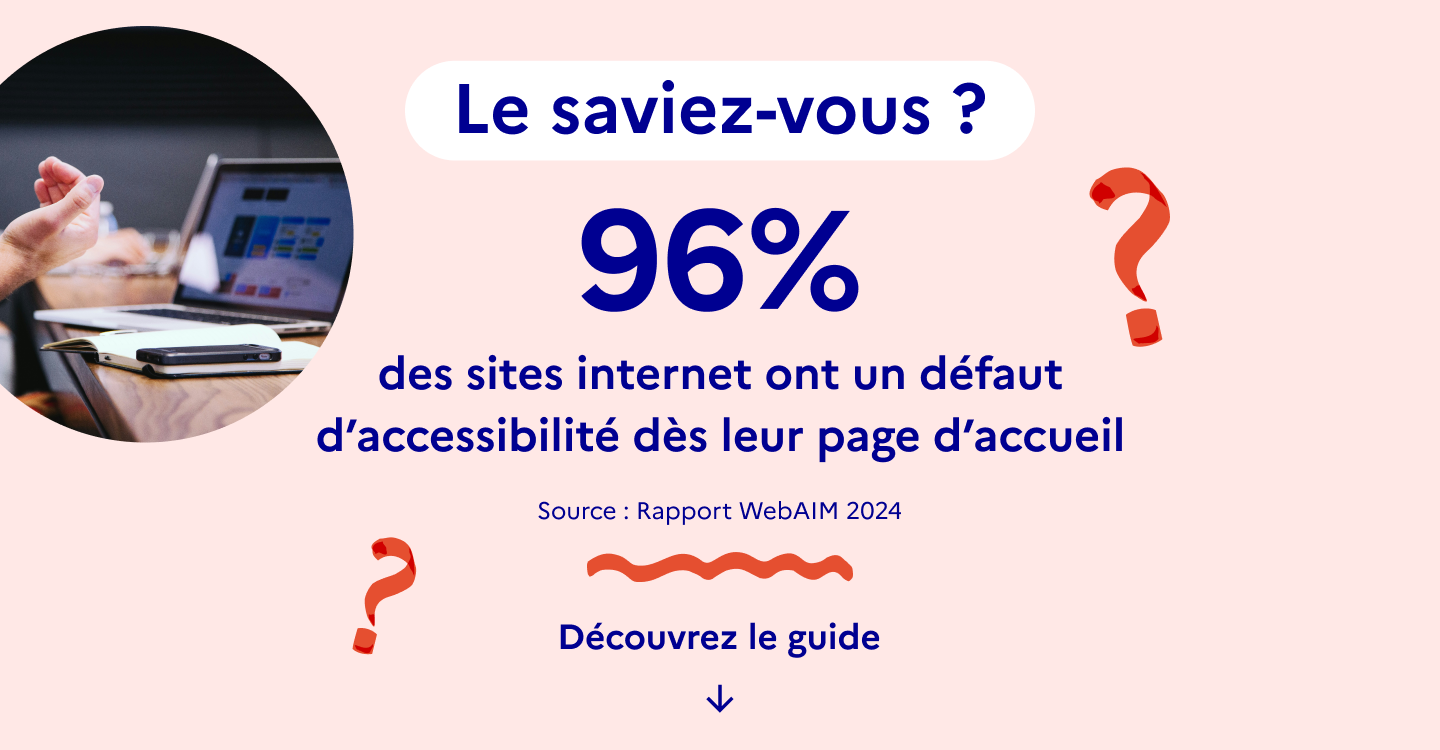 96% des sites internet ont un défaut d’accessibilité dès leur page d’accueil.