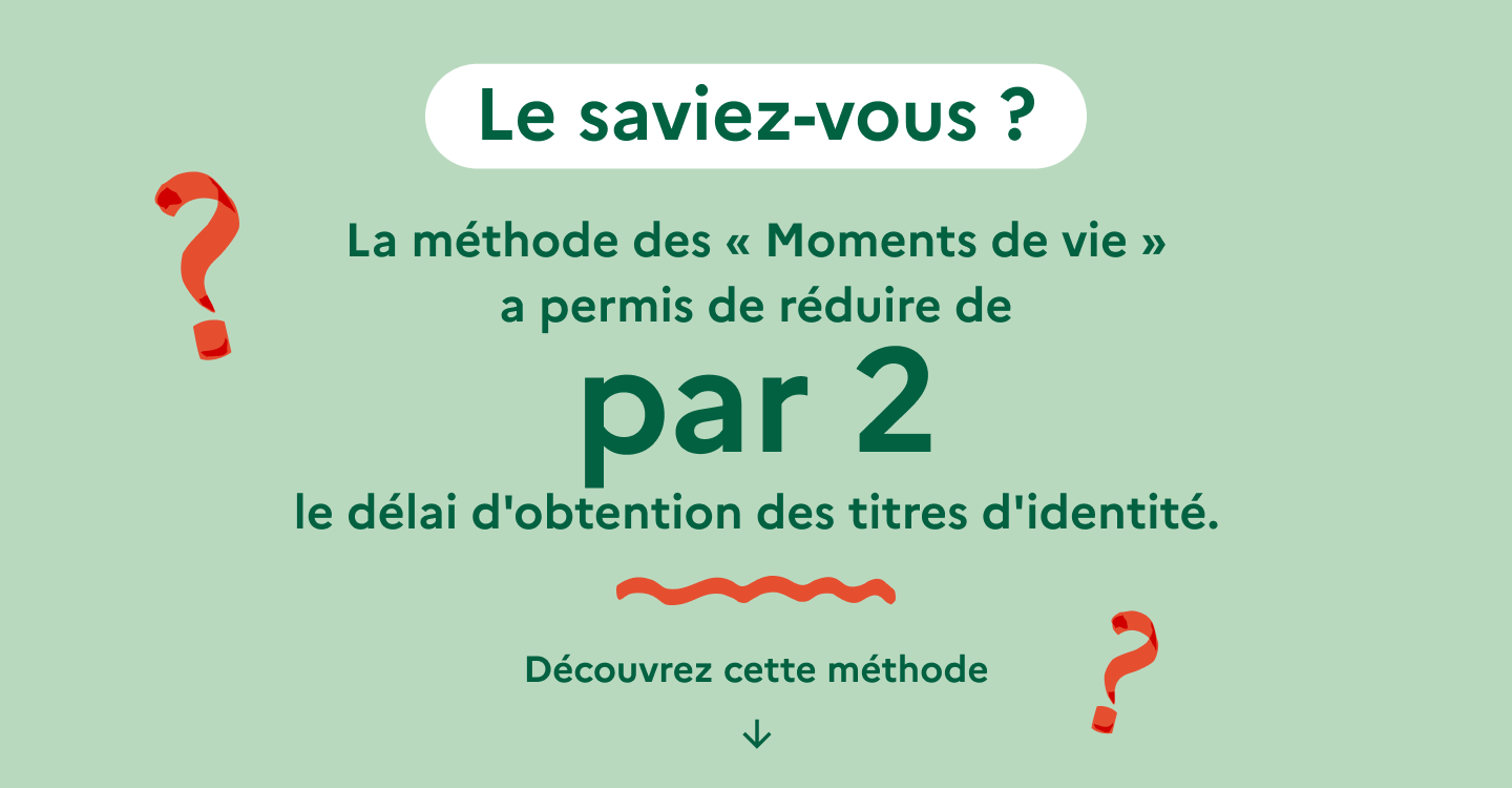 Cette méthode a permis de réduire par 2 le délai d'obtention des titres d'identité.
